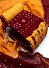 Tcvt Shibori Casual daily Wear Cotton Printed Bandhani Dress Material Collection